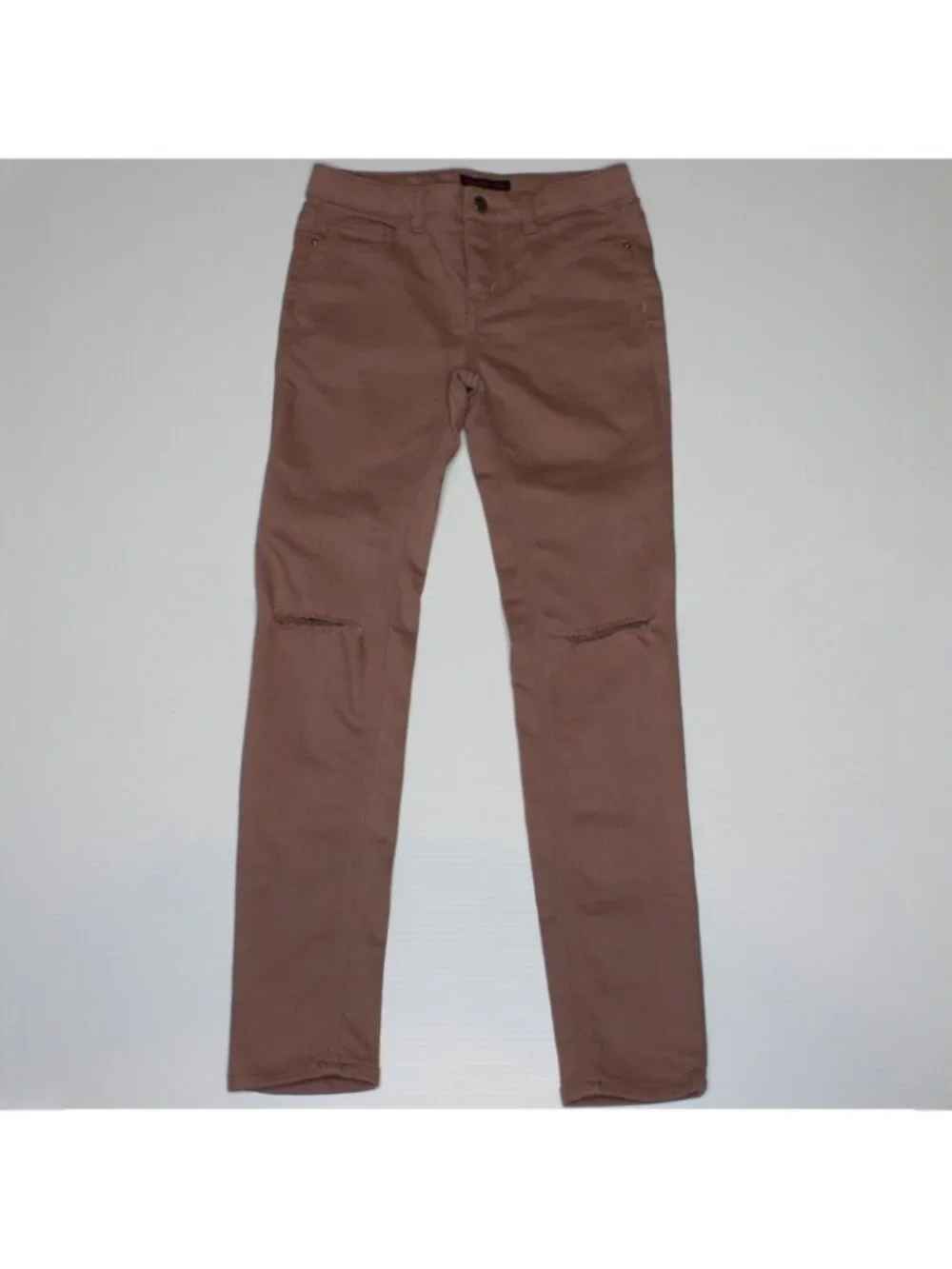 Material Girl Girl's Mauve Pink Skinny Jeans Pants with Knee Slits in size 10